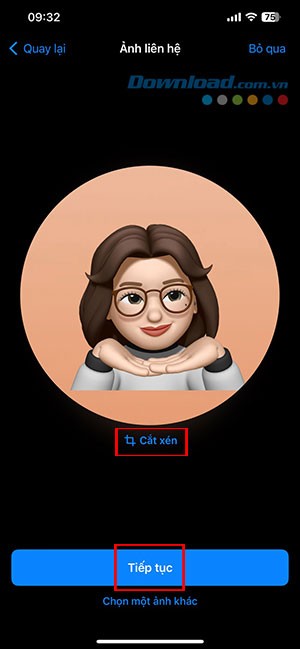 tao ap phich lien he contact poster iOS 17 14*435178