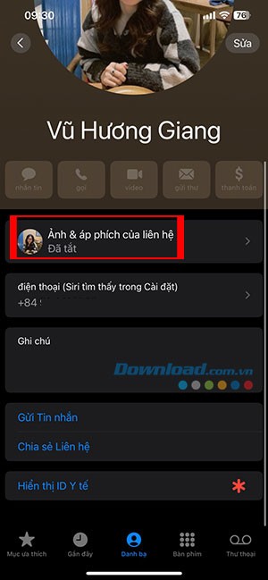 tao ap phich lien he contact poster iOS 17 8*435167