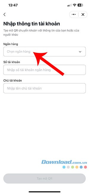 tao ma QR de chuyen khoan tren Zalo 3*427970