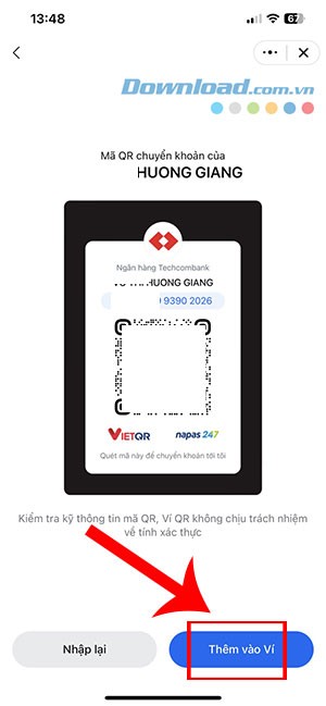 tao ma QR de chuyen khoan tren Zalo 6*427971