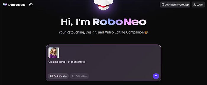 Giao diện RoboNeo AI