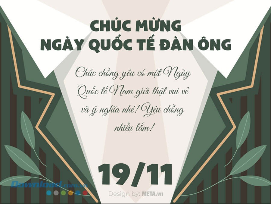 Thiệp chúc mừng Ngày Quốc tế Đàn ông 19/11