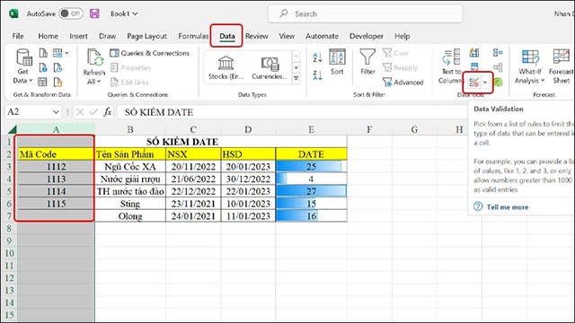 Cách tạo thông báo nhập trùng dữ liệu trong Excel