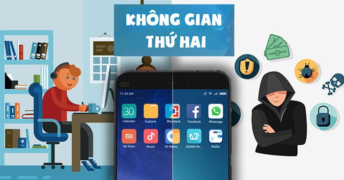 Mọi dữ liệu, hình ảnh, tin nhắn, ứng dụng trong không gian thứ 2 tách biệt hoàn toàn với không gian gốc