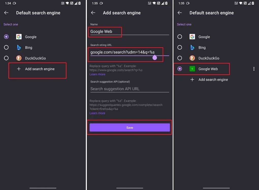 Tùy chỉnh công cụ tìm kiếm mặc định trên mobile
