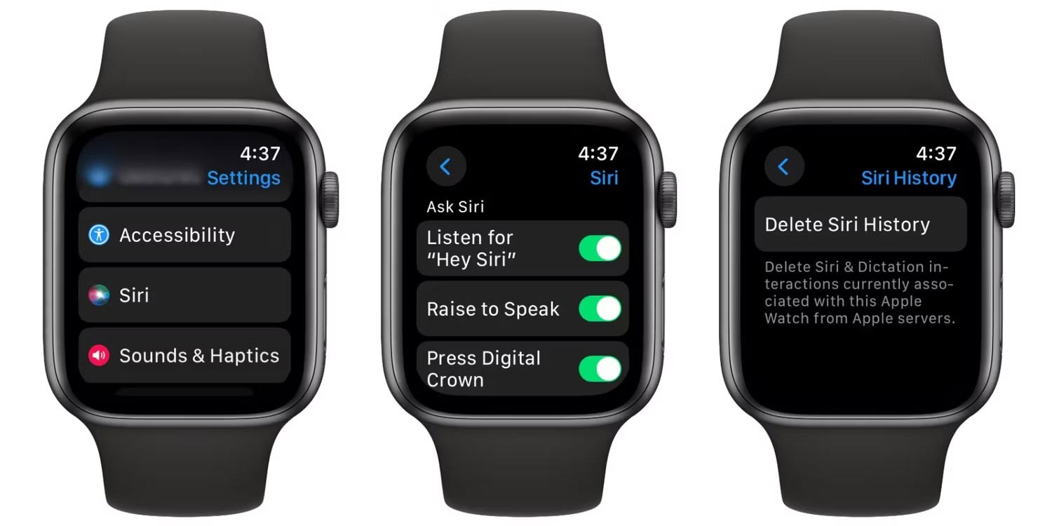 Tắt Siri trên Apple Watch
