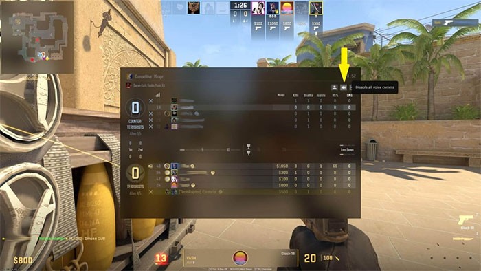 Cách tắt tiếng người chơi khác trong Counter-Strike 2