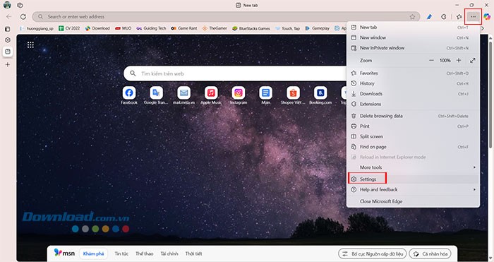 Cách đổi ngôn ngữ Microsoft Edge sang tiếng Việt đơn giản