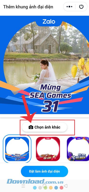 Nhấn vào nút Chọn ảnh khác