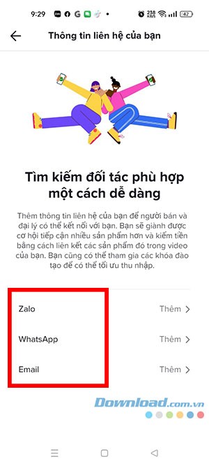 them thong tin lien he TikTok Shop 7*405443