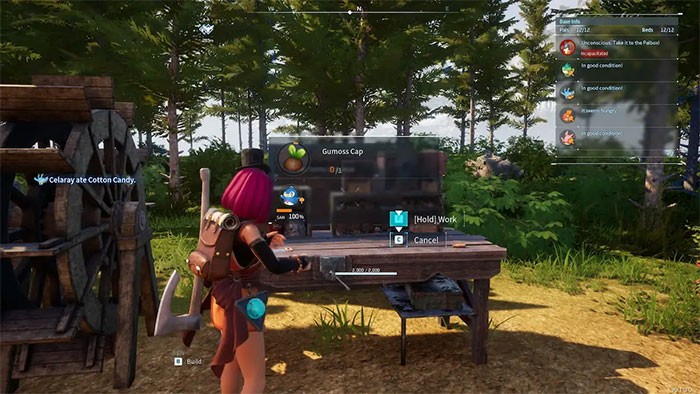 Chế tạo mũ trong Palworld