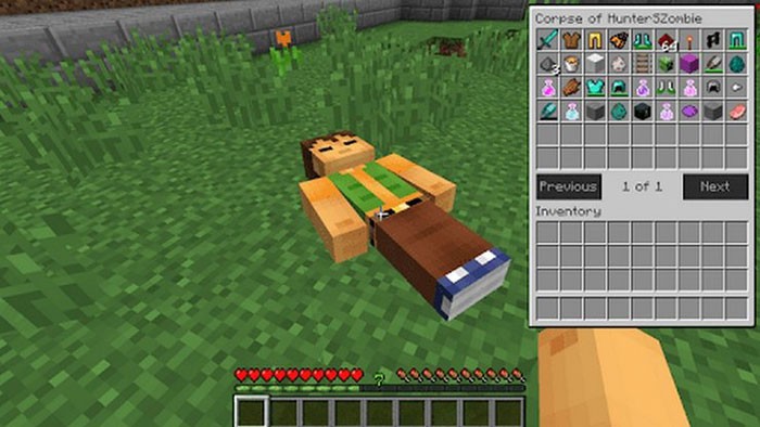 Sử dụng mod là một lựa chọn thông minh để tìm nơi nhân vật đã chết trong Minecraft