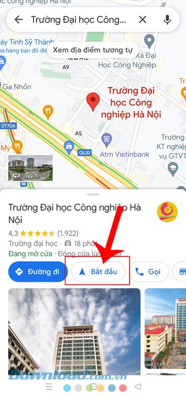 Nhấn vào nút Bắt đầu