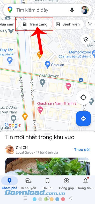 Tìm trạm xăng gần nhất với Google Maps - Hướng dẫn nhanh