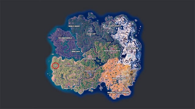 Vị trí Coastal Columns trên bản đồ Fortnite