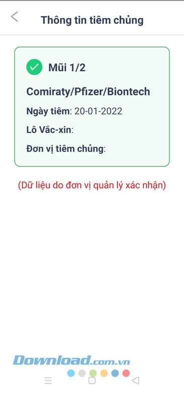 Thông tin đã được tra cứu