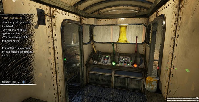 Sử dụng 3 cần gạt trong cabin chính để điều khiển đoàn tàu