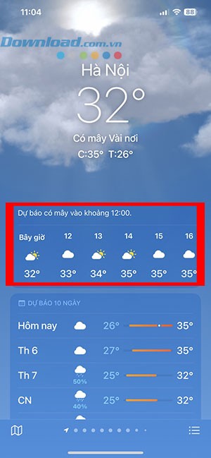 cach xem du bao thoi tiet tren iPhone 2*429105