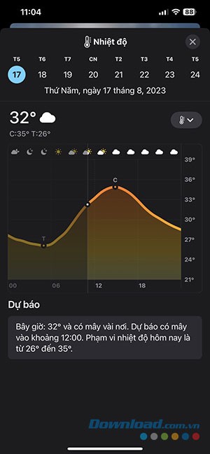 cach xem du bao thoi tiet tren iPhone 3*429103