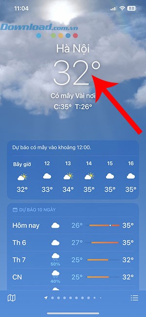 Xem Dự Báo Thời Tiết Chính Xác trên iPhone với Ứng Dụng Thời Tiết