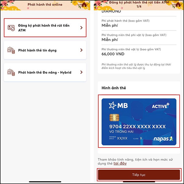 Phát hành thẻ online