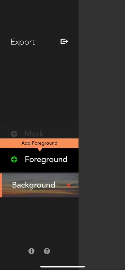 Tùy chọn Foreground
