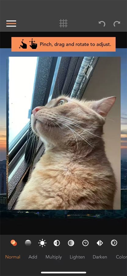 Xoay ảnh để điều chỉnh