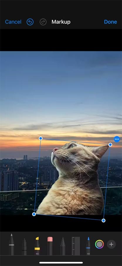 Markup trên ứng dụng Photos