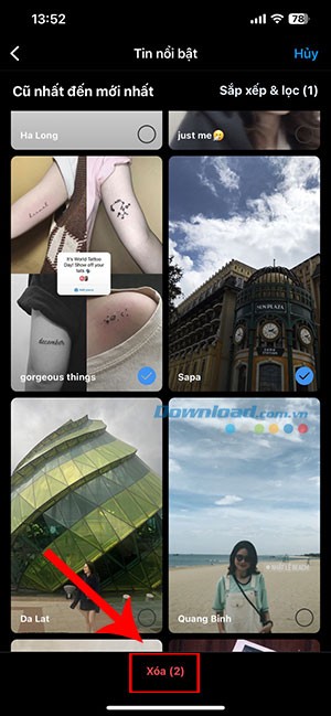 xoa nhieu bai dang Instagram 8*400644