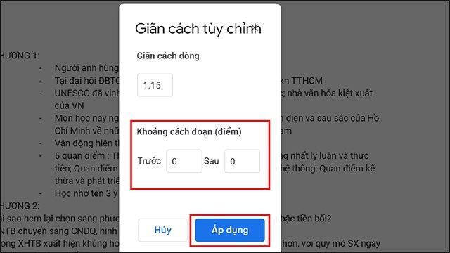 Khoảng cách đoạn (điểm)