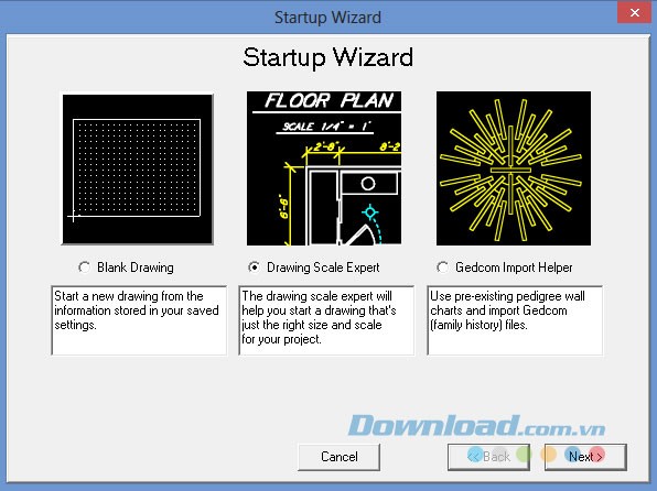 Tạo file mới trong phần mềm