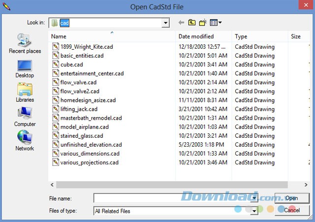Thư mục mẫu với 1 số hình ảnh