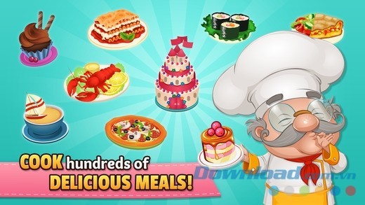Nấu hàng trăm món ăn ngong trong Cafeland - World Kitchen cho iOS