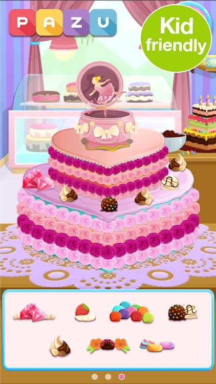 Game mô phỏng làm bánh có tính tương tác cao cho bé - Cake Shop