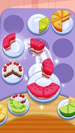 Cake Sort là game giải đố xếp bánh đầy màu sắc