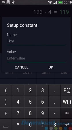 Thiết lập phép tính