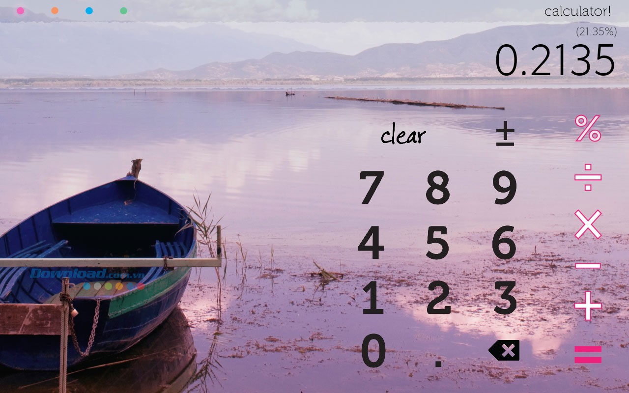 Tính phần trăm nhanh hơn với Calculator Free