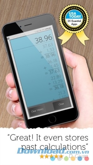 Calculator Plus cho iOS tính toán nhanh