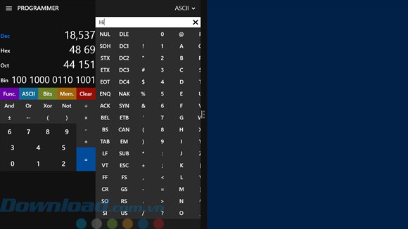 Programmer Calculator trong Calculator²