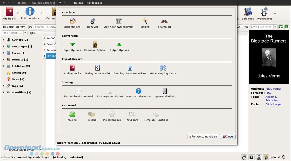 Các lựa chọn thiết lập