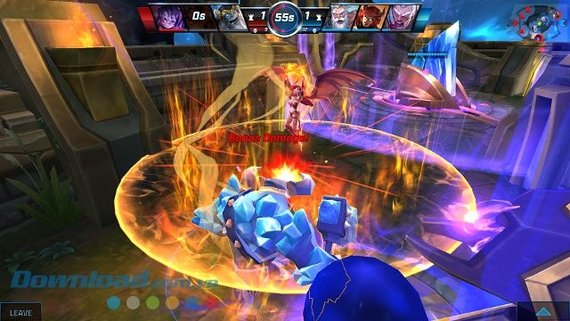 Giao diện màn đấu trong game Call of Champions