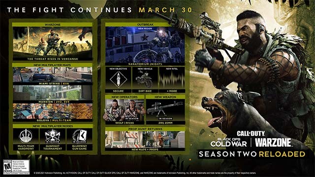 Call of Duty: Warzone - Season 2 Reloaded bổ sung hàng loạt map, mode và nội dung hấp dẫn
