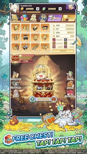 Rất nhiều rương báu đang chờ bạn mở trong game Call to Adventure Magic Chest