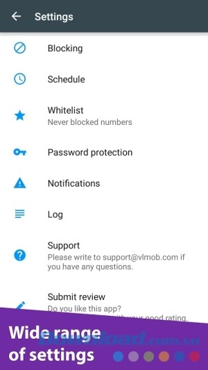 Cấu hình Calls Blacklist Pro cho Android