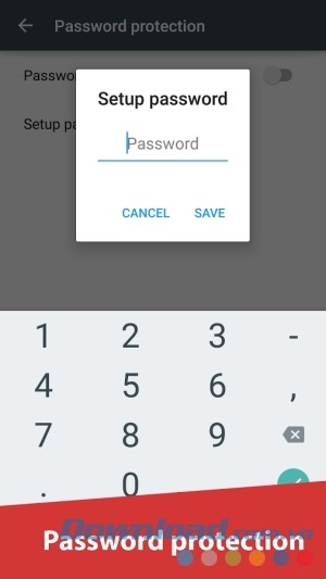 Thiết lập mật khẩu bảo vệ trên Calls Blacklist Pro cho Android
