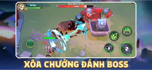 Điều khiển nhân vật tiêu diệt Boss