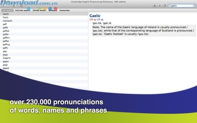 tìm và tra từ nhanh chóng