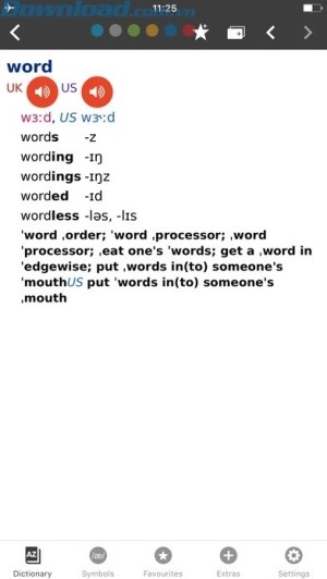 chứa phát âm audio cả Anh Anh và Anh Mỹ