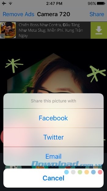 Chia sẻ ảnh một chạm