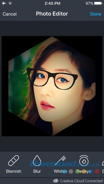 Sửa ảnh selfie long lanh